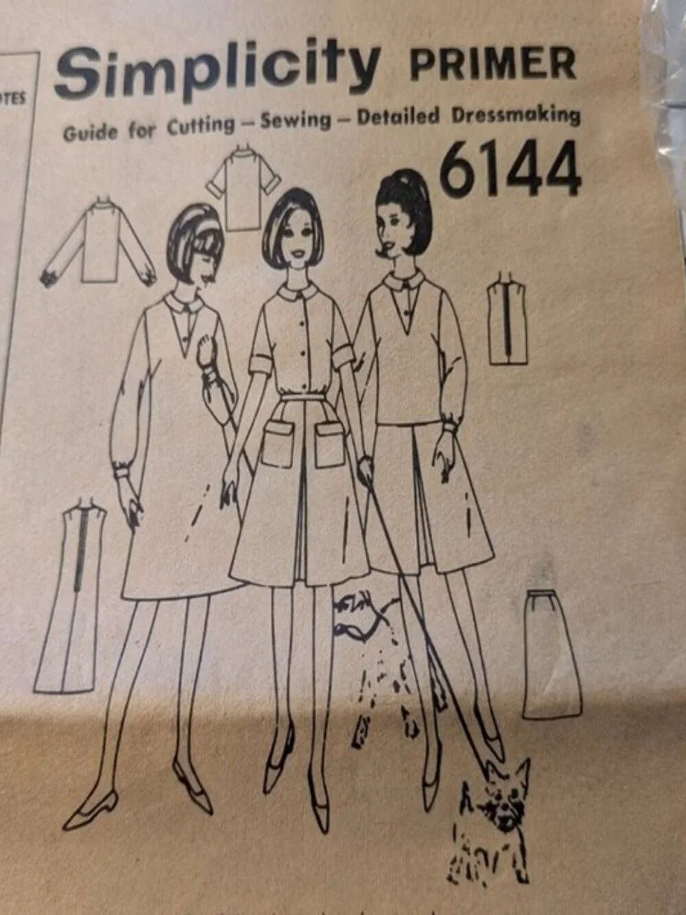 simplicity 6144 sewing pattern One piece jumper, top, skirt, blouse TEEN 10